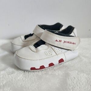 Nike AJF Jordan Basketball 23 White Red Velcro Infant Sneakers Shoes Size 3C